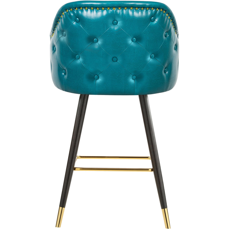 Meridian Barbosa Blue Vegan Leather Counter/Bar Stool IMAGE 4