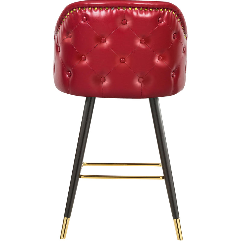 Meridian Barbosa Red Vegan Leather Counter/Bar Stool IMAGE 4