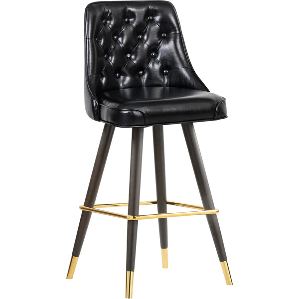 Meridian Portnoy Black Vegan Leather Counter/Bar Stool IMAGE 1