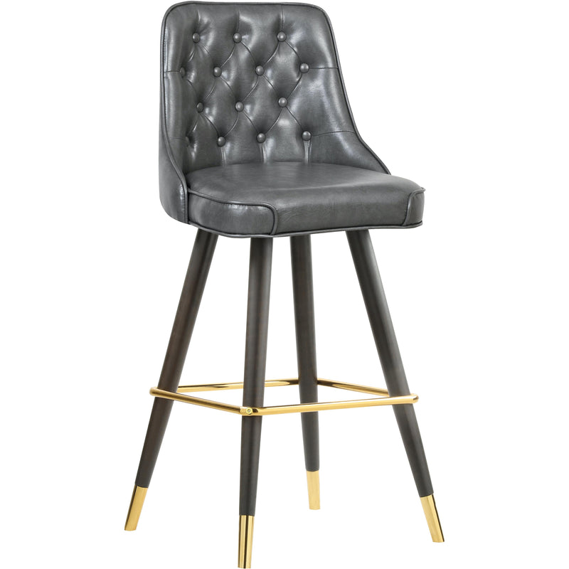 Meridian Portnoy Grey Vegan Leather Counter/Bar Stool IMAGE 1