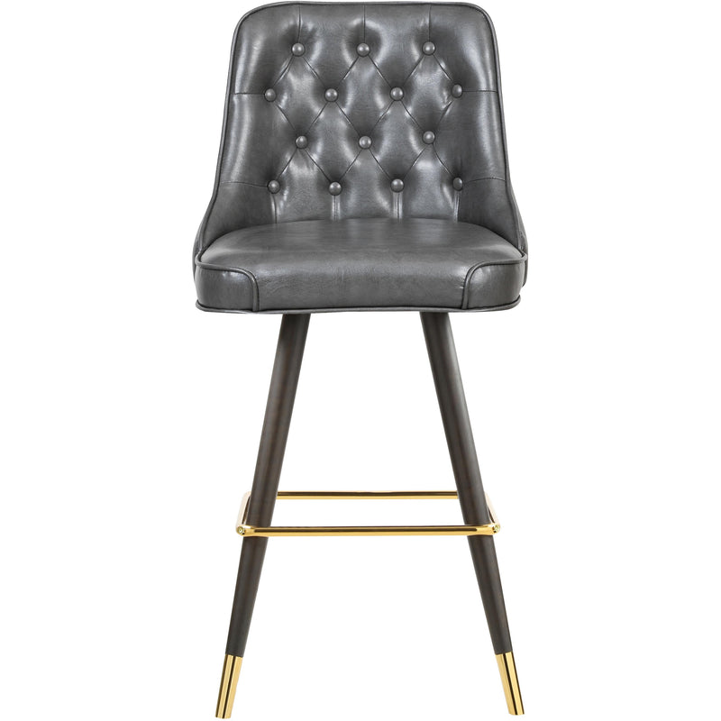 Meridian Portnoy Grey Vegan Leather Counter/Bar Stool IMAGE 2