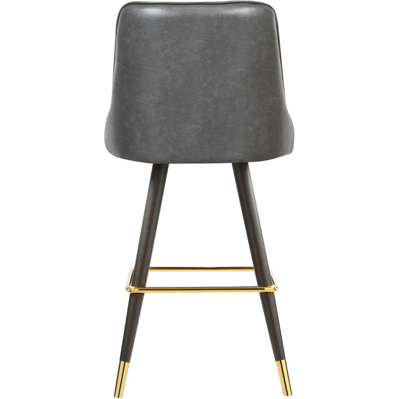 Meridian Portnoy Grey Vegan Leather Counter/Bar Stool IMAGE 4