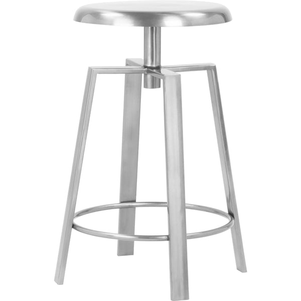 Meridian Lang Silver Iron Counter/Bar Stool IMAGE 1