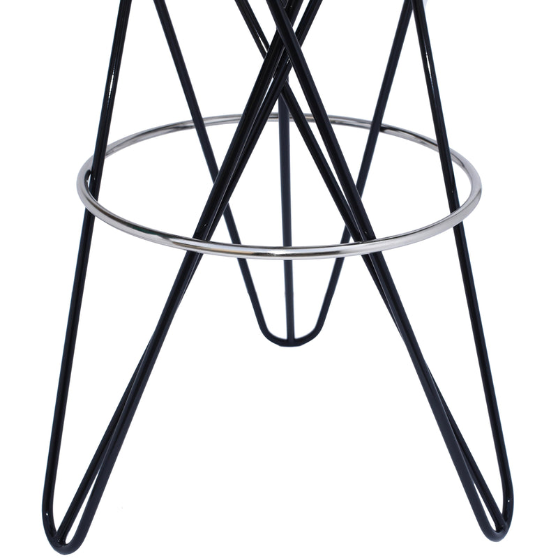 Meridian Mercury Black Iron Bar Stool IMAGE 4