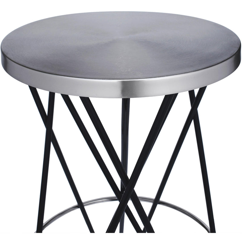 Meridian Mercury Black Iron Counter Stool IMAGE 3