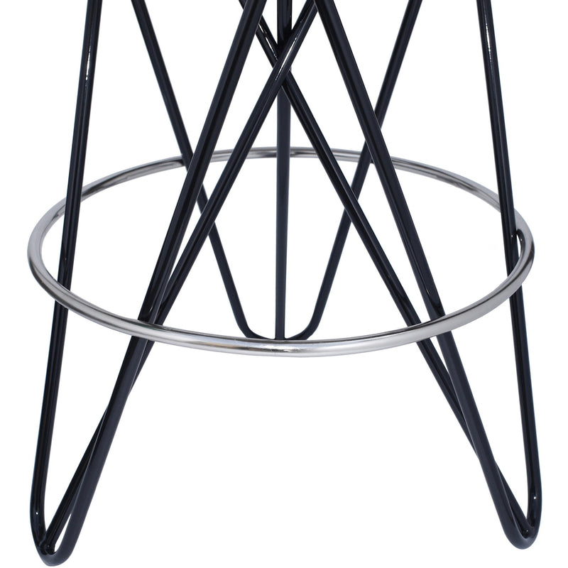 Meridian Mercury Black Iron Counter Stool IMAGE 4