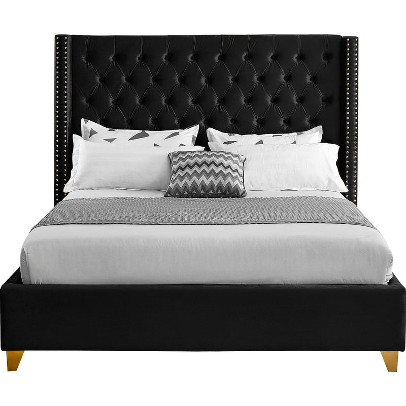 Meridian Barolo Black Velvet Full Bed IMAGE 2