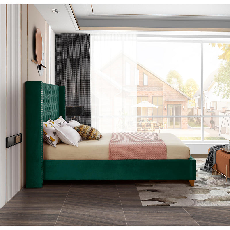 Meridian Barolo Green Velvet Full Bed IMAGE 6