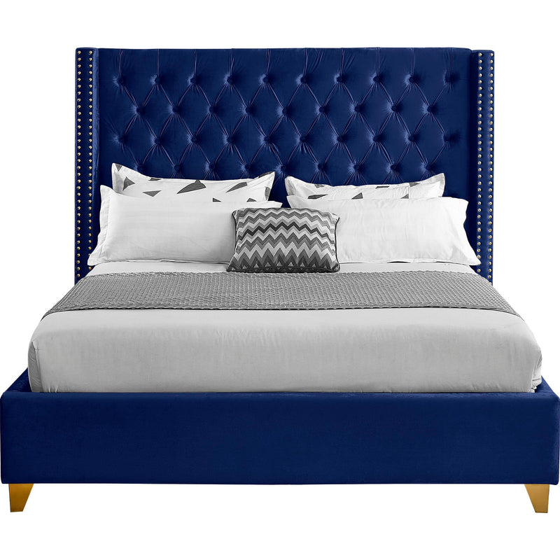 Meridian Barolo Navy Velvet Full Bed IMAGE 2