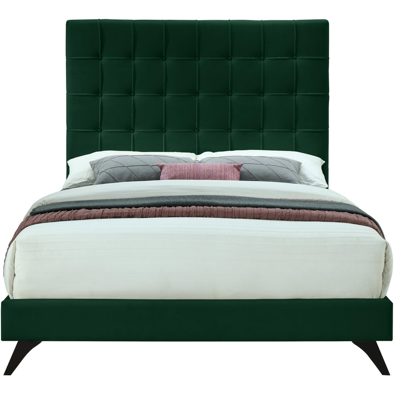 Meridian Elly Green Velvet Full Bed IMAGE 2