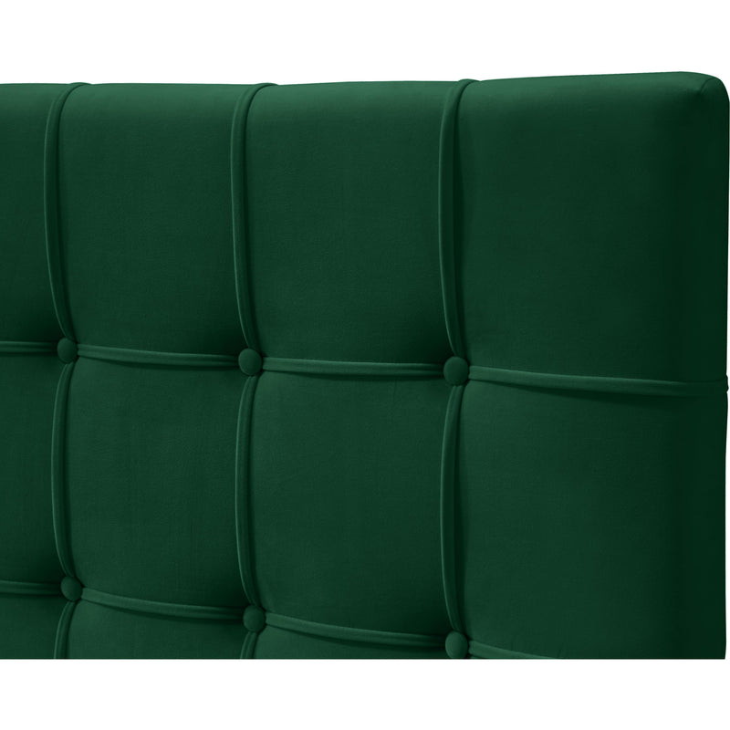 Meridian Elly Green Velvet Full Bed IMAGE 4