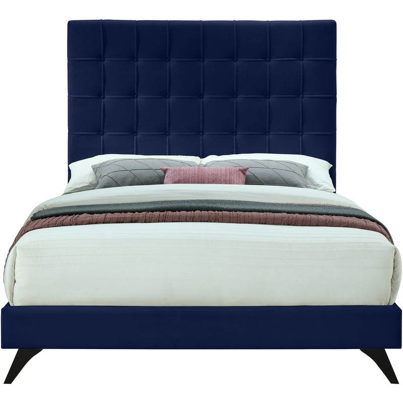 Meridian Elly Navy Velvet Full Bed IMAGE 2