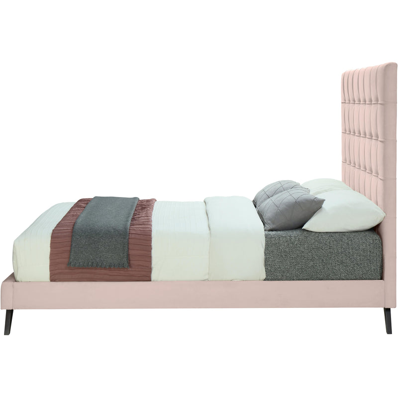 Meridian Elly Pink Velvet Full Bed IMAGE 3