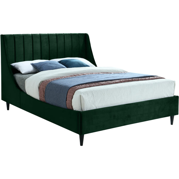 Meridian Eva Green Velvet Full Bed IMAGE 1