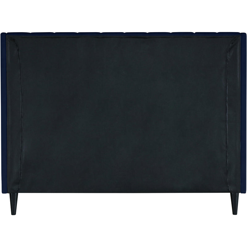 Meridian Eva Navy Velvet King Bed IMAGE 6