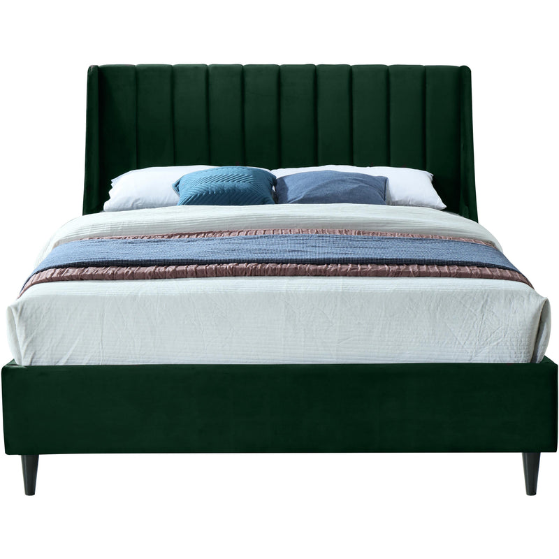 Meridian Eva Green Velvet Queen Bed IMAGE 2