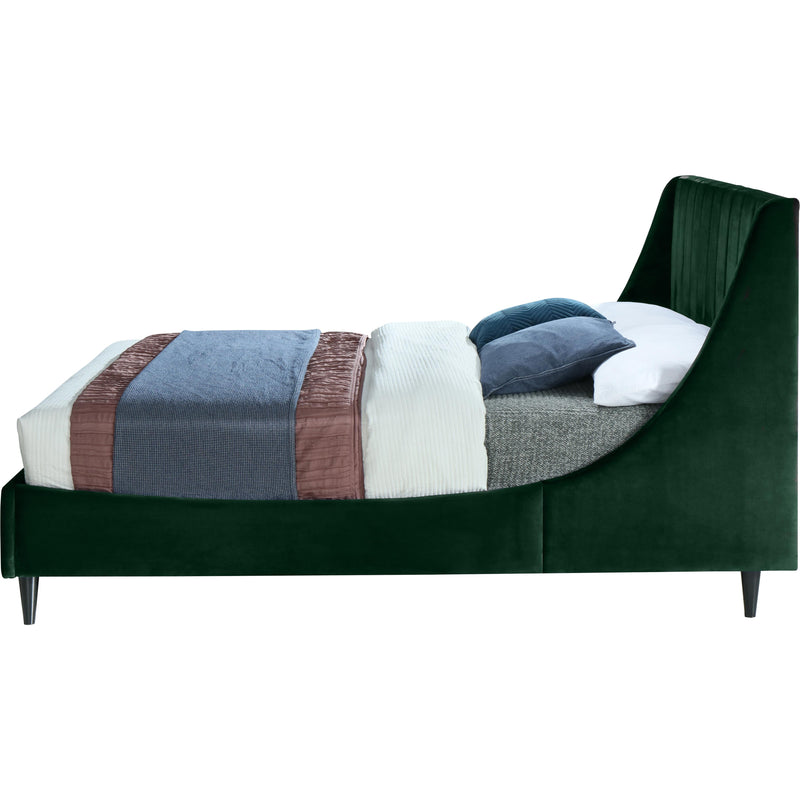 Meridian Eva Green Velvet Queen Bed IMAGE 3