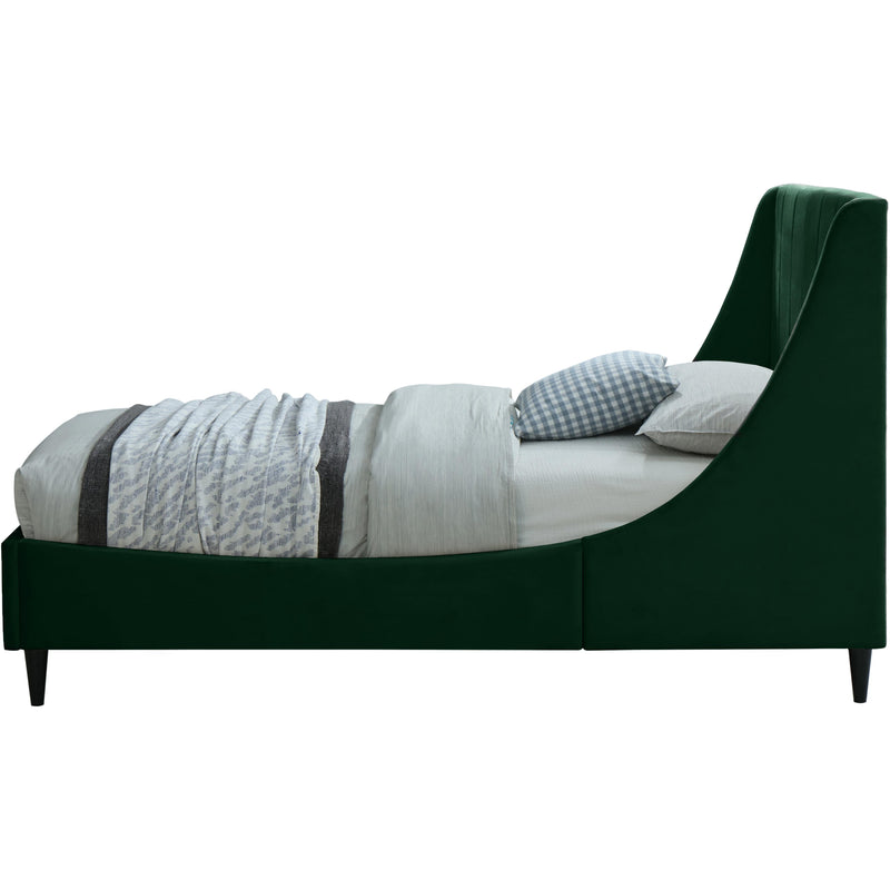 Meridian Eva Green Velvet Twin Bed IMAGE 3