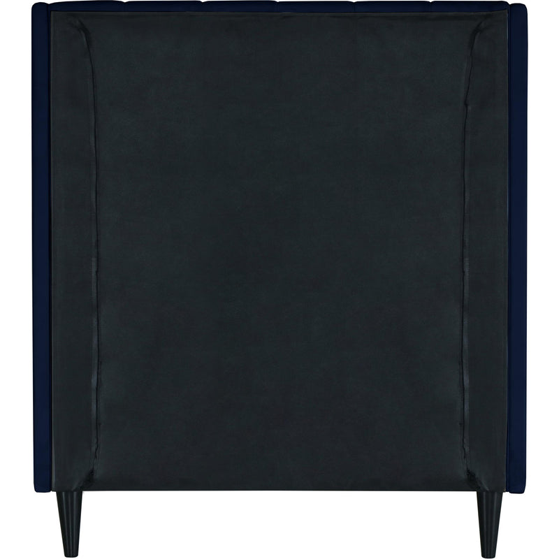 Meridian Eva Navy Velvet Twin Bed IMAGE 6