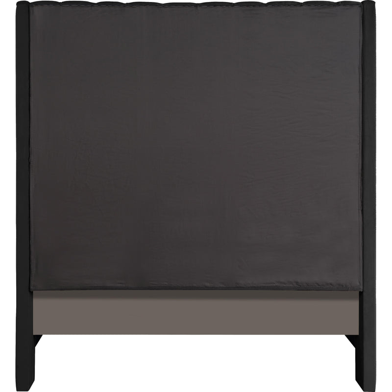 Meridian Fritz Black Velvet Full Bed IMAGE 8