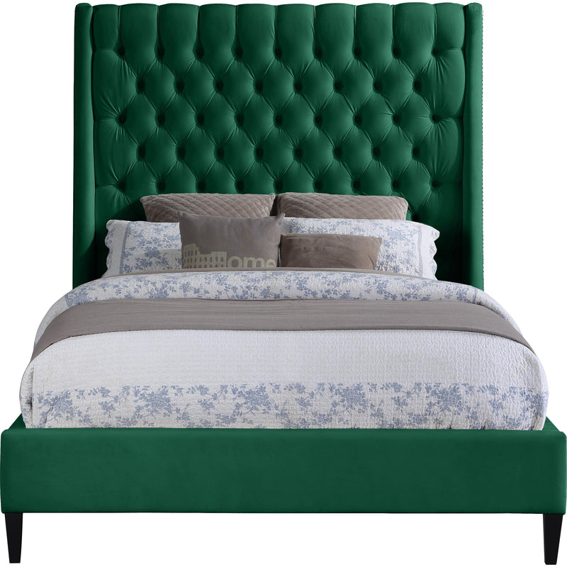 Meridian Fritz Green Velvet Full Bed IMAGE 2