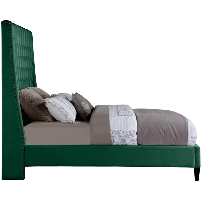 Meridian Fritz Green Velvet Full Bed IMAGE 3