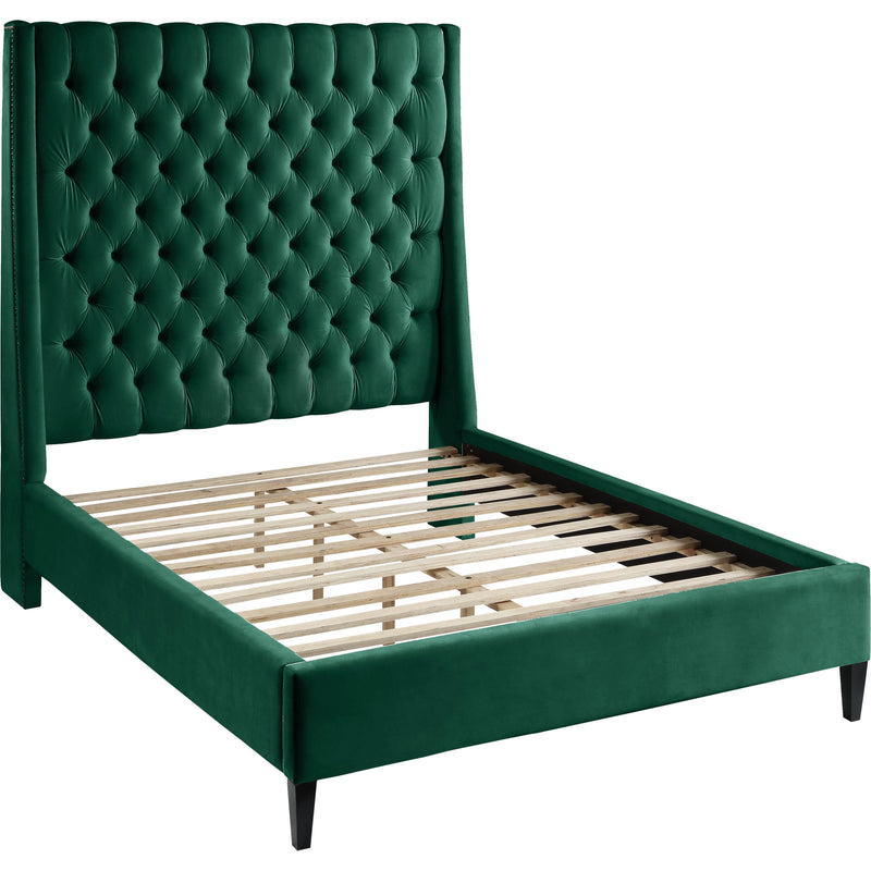 Meridian Fritz Green Velvet Full Bed IMAGE 4