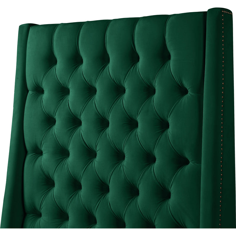 Meridian Fritz Green Velvet Full Bed IMAGE 5