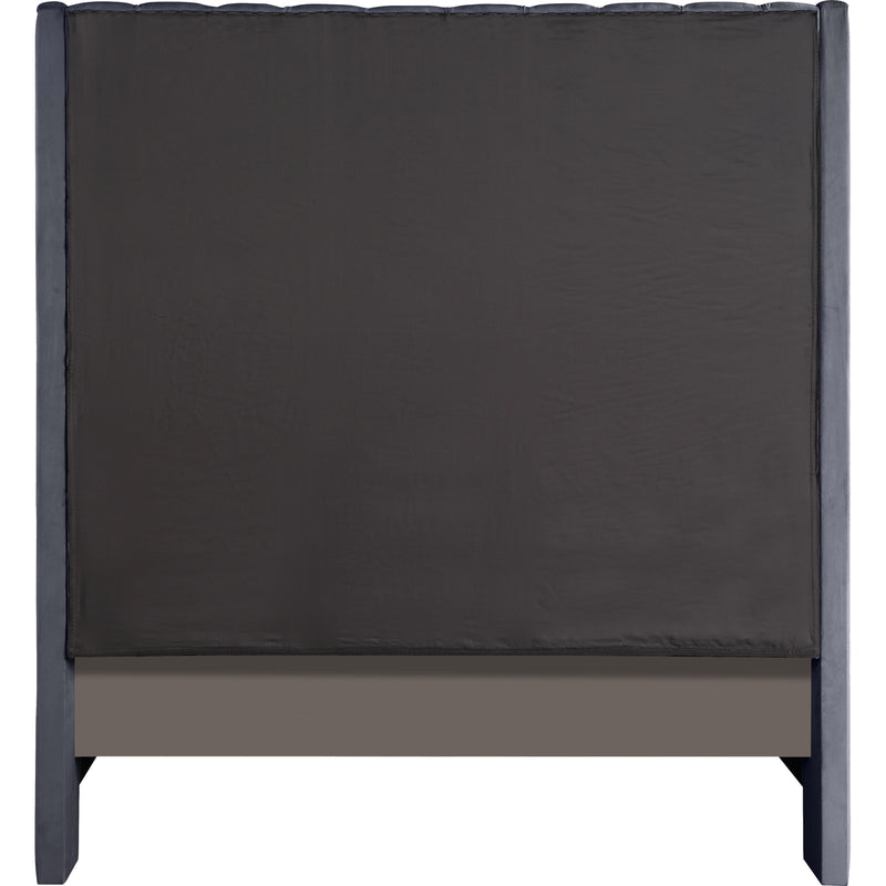 Meridian Fritz Grey Velvet Full Bed IMAGE 8