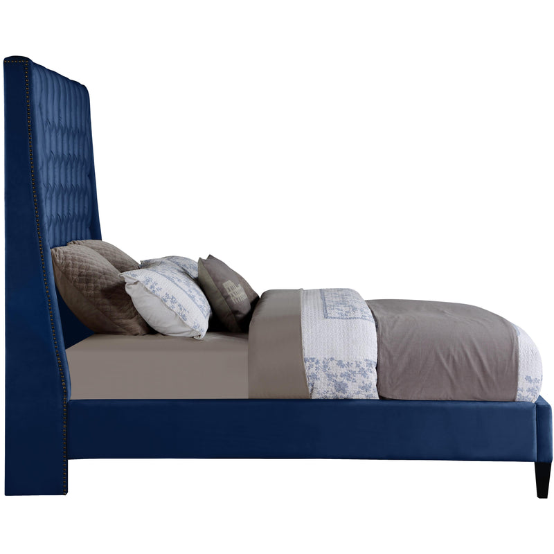 Meridian Fritz Navy Velvet Full Bed IMAGE 3