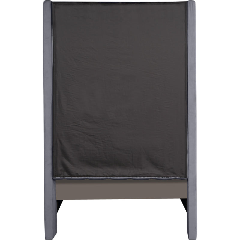 Meridian Fritz Grey Velvet Twin Bed IMAGE 8