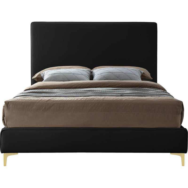 Meridian Geri Black Velvet Full Bed IMAGE 3