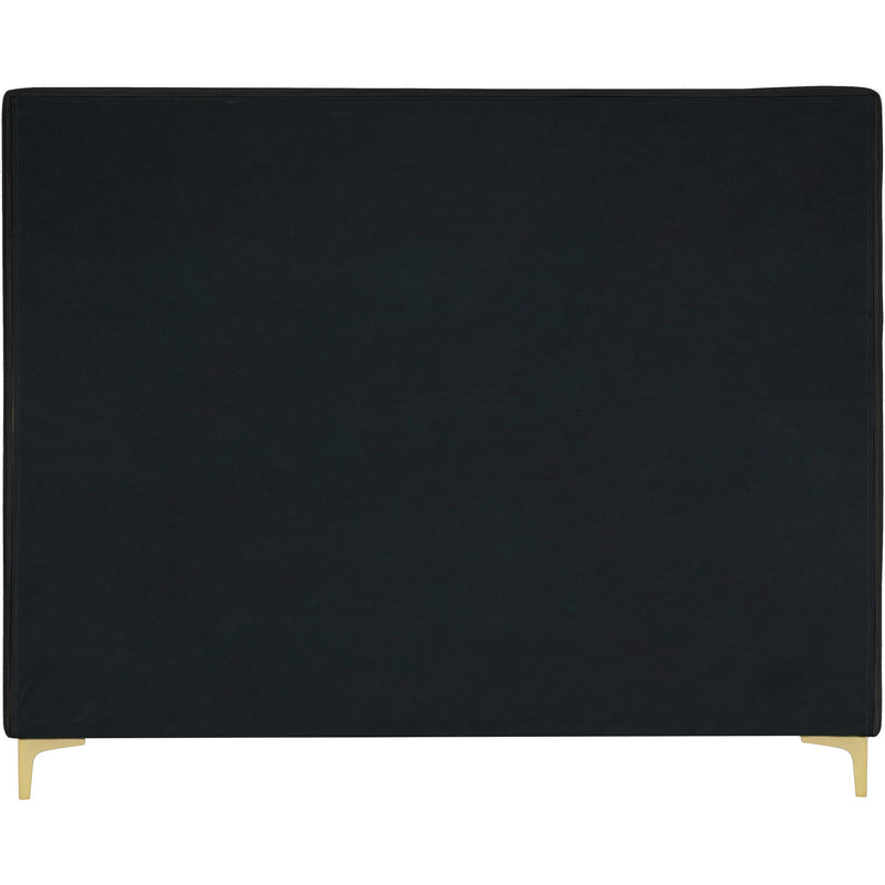 Meridian Geri Black Velvet Full Bed IMAGE 5