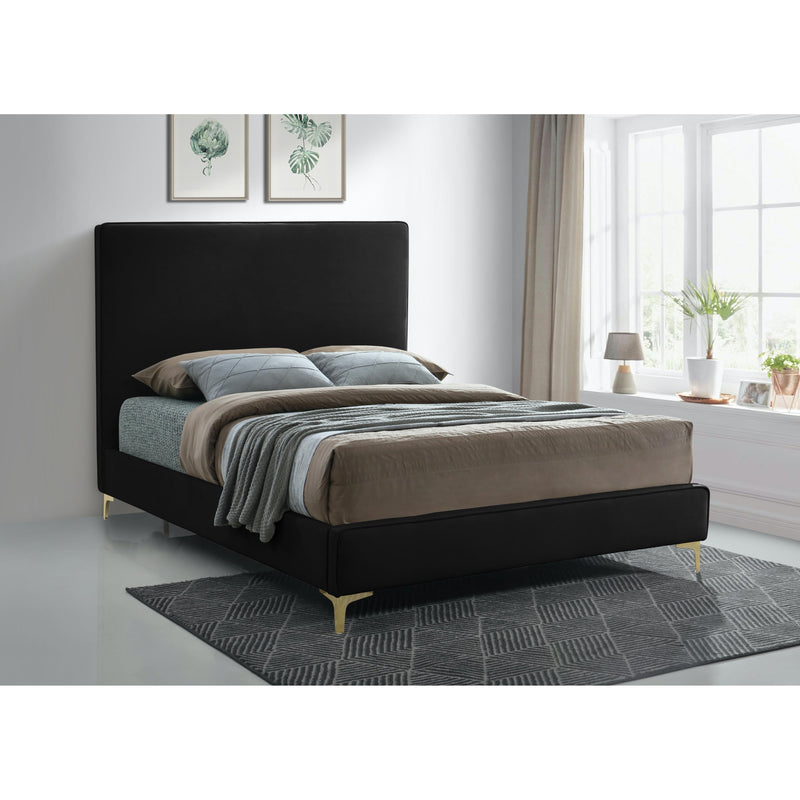 Meridian Geri Black Velvet Full Bed IMAGE 7