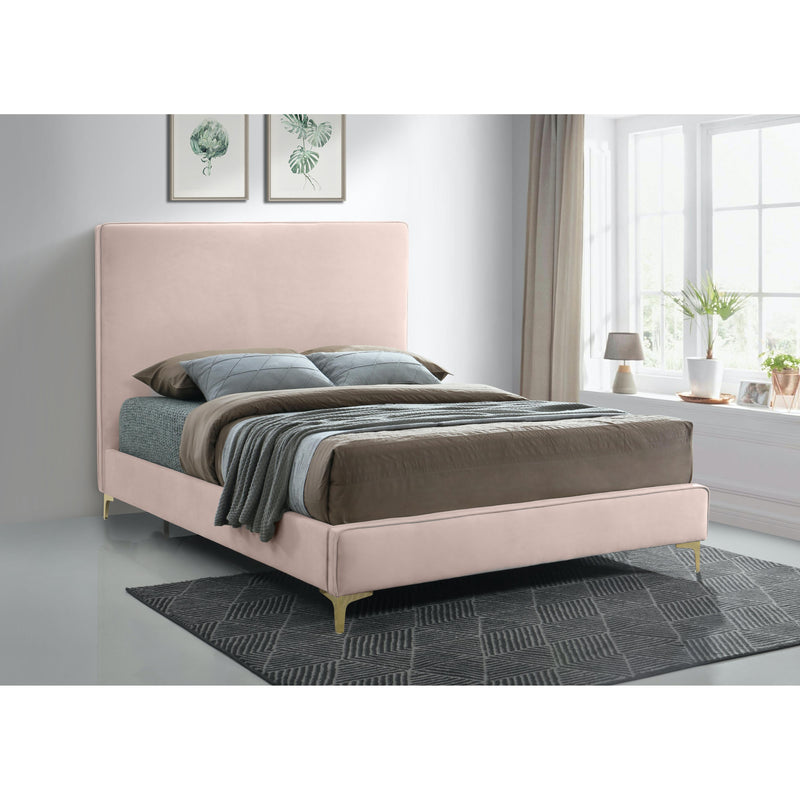 Meridian Geri Pink Velvet Full Bed IMAGE 7