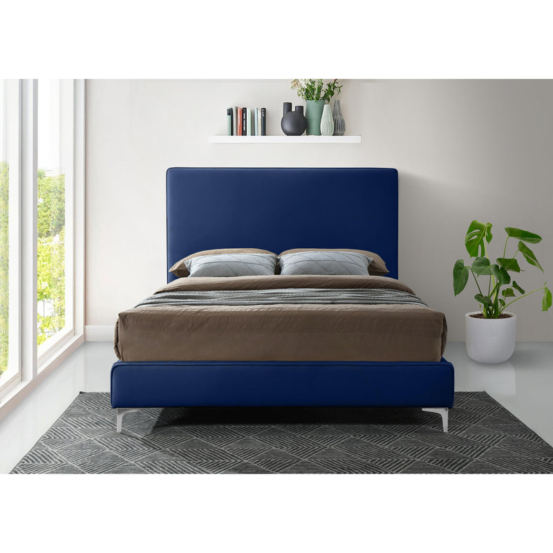 Meridian Geri Navy Velvet King Bed IMAGE 8