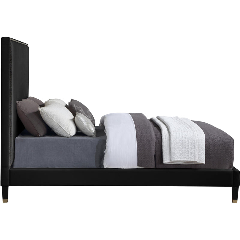 Meridian Harlie Black Velvet Full Bed IMAGE 3