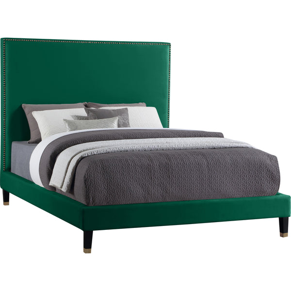 Meridian Harlie Green Velvet Full Bed IMAGE 1