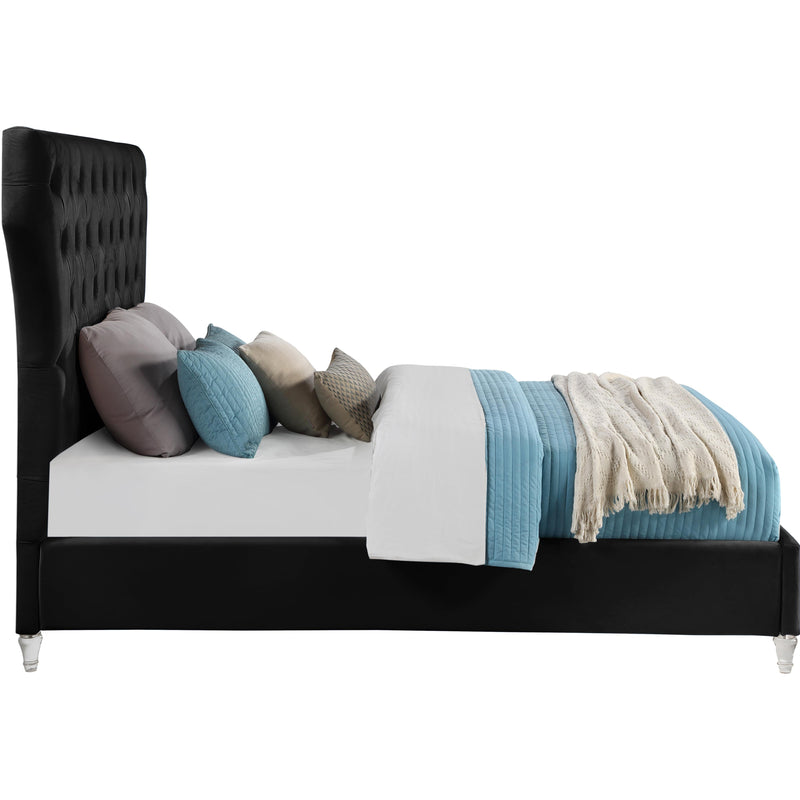 Meridian Kira Black Velvet King Bed IMAGE 3