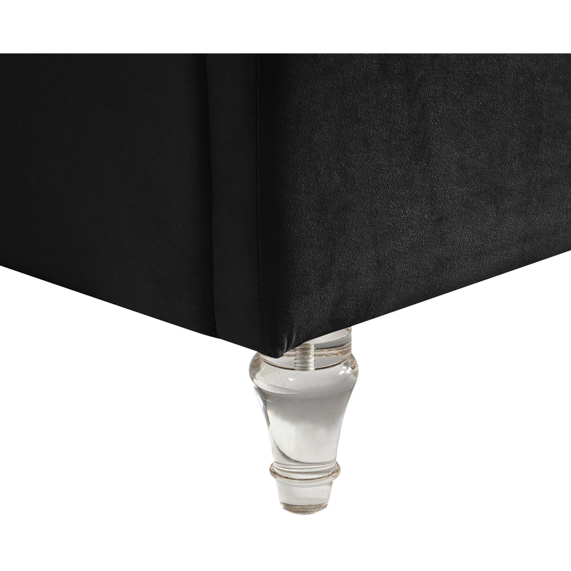 Meridian Kira Black Velvet King Bed IMAGE 5