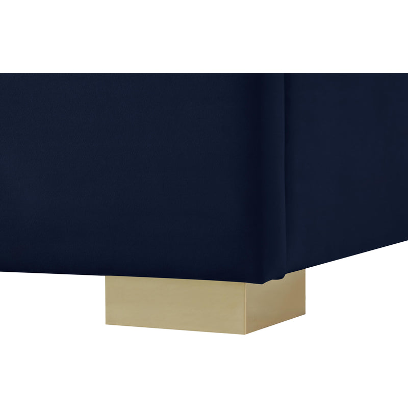 Meridian Nora Navy Velvet King Bed IMAGE 5