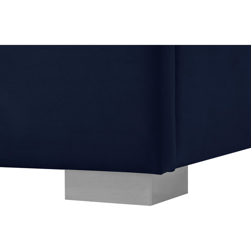 Meridian Nora Navy Velvet King Bed IMAGE 6