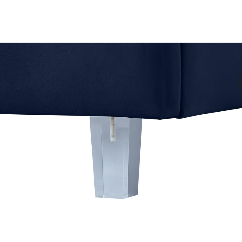 Meridian Rainbow Navy Velvet Full Bed IMAGE 4