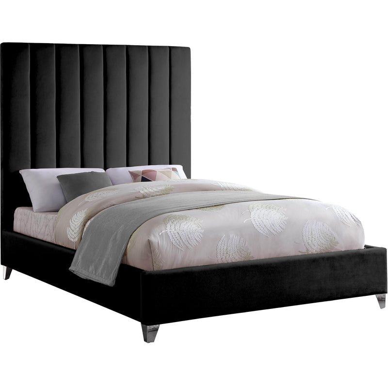 Meridian Via Black Velvet Full Bed IMAGE 2