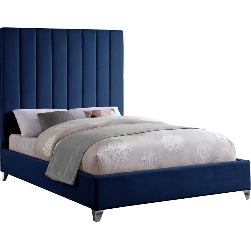 Meridian Via Navy Velvet King Bed IMAGE 2