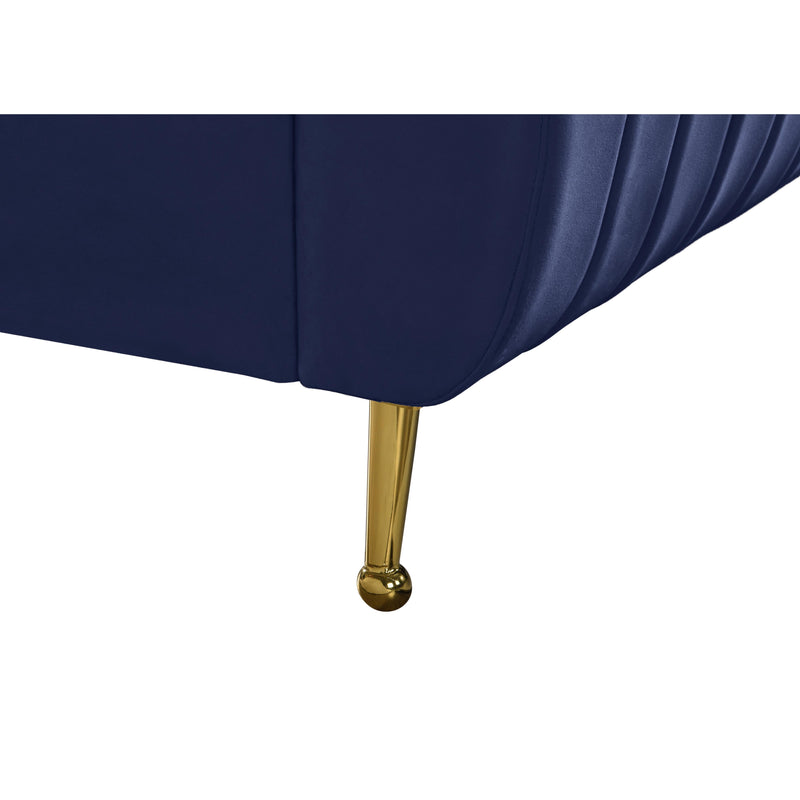 Meridian Zara Navy Velvet King Bed (3 Boxes) IMAGE 4