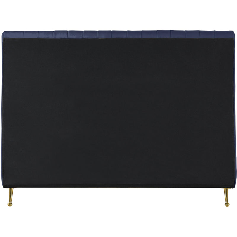 Meridian Zara Navy Velvet King Bed (3 Boxes) IMAGE 6