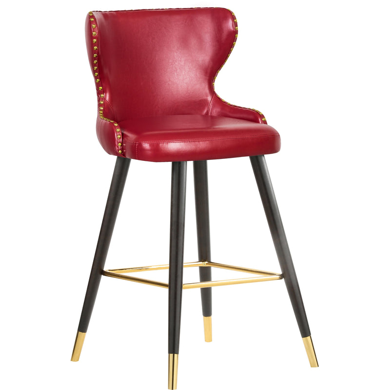 Meridian Hendrix Red Vegan Leather Counter/Bar Stool IMAGE 1