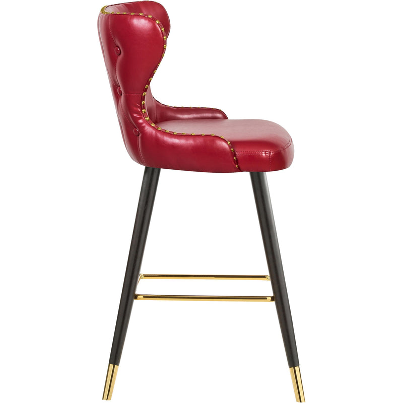 Meridian Hendrix Red Vegan Leather Counter/Bar Stool IMAGE 3