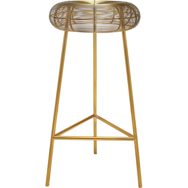 Meridian Tuscany Gold Metal Bar Stool IMAGE 1